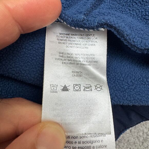 Columbia Fleece Jacket Mens Large Blue Full Zip Pockets Outdoor Hiking Trekking - Picture 10 of 16